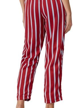 Sweet Baby Jamie Burgundy and light blue Vertical-Stripe Cropped Pants